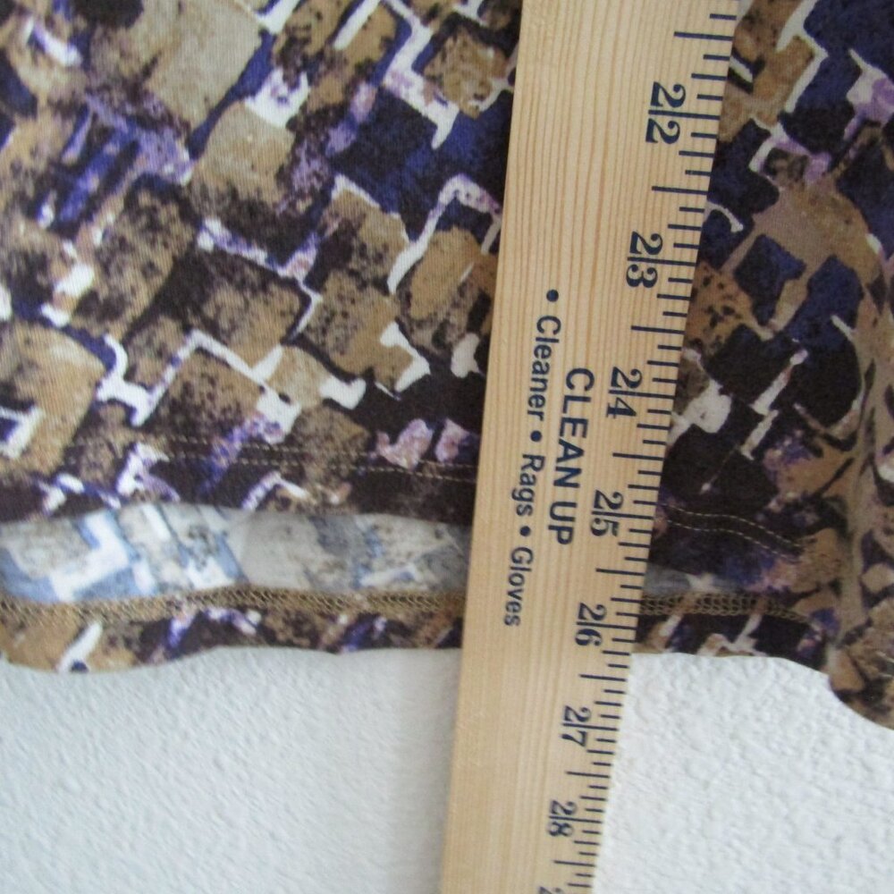 Michael Michael Kors Printed Top Large Multicolor Cowl Neck Business Casual - Picture 7 of 9